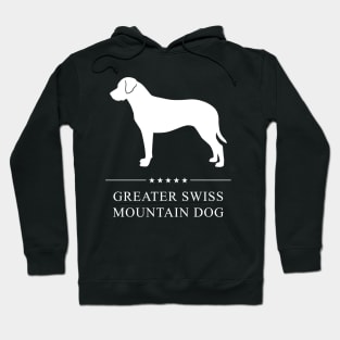 Greater Swiss Mountain Dog White Silhouette Hoodie